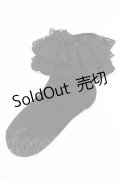 metamorphose / ラッセルレースクルーソックス  ブラック H-25-09-06-062-ME-ZA-NS-ZH