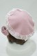 画像2: m petit by misako / AMレースバスクベレー  ピンク H-25-09-06-064-LO-AC-NS-ZH (2)