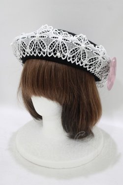画像1: m petit by misako / AMレースバスクベレー  ブラック H-25-09-06-065-LO-AC-NS-ZH