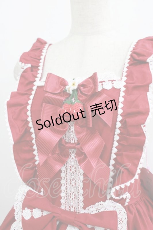 画像4: BABY,THE STARS SHINE BRIGHT / ゆらゆらいちごのStrawberry Gardenジャンパースカート Free エンジ H-25-09-06-006-BA-OP-NS-ZH (4)