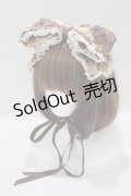 metamorphose / ゴブランプリントレース付きリボンヘッドドレス  ブラウン H-25-09-06-070-ME-AC-NS-ZH
