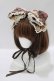 画像1: metamorphose / ゴブランプリントレース付きリボンヘッドドレス  ブラウン H-25-09-06-070-ME-AC-NS-ZH (1)
