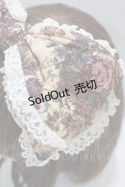 画像2: metamorphose / ゴブランプリントレース付きリボンヘッドドレス  ブラウン H-25-09-06-070-ME-AC-NS-ZH