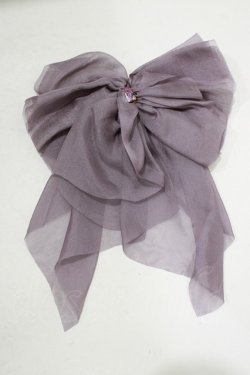 画像2: axes femme POETIQUE / シフォンリボンバレッタ  ラベンダー H-25-09-06-073-AX-AC-NS-ZH