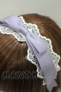 画像2: axes femme kawaii / レースリボンカチューシャ  ラベンダー H-25-09-06-074-AX-AC-NS-ZH