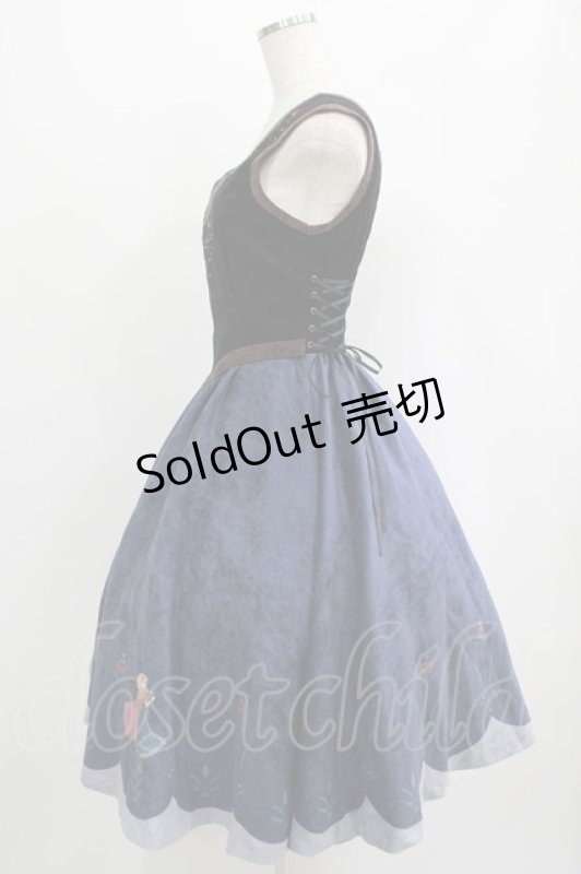 画像2: Secret Honey / スノーマウンテン ジャンパードレス(Frozen Anna ver.) Free ブラック/ネイビー H-25-09-06-007-CA-OP-NS-ZH (2)