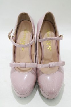 画像1: Ank Rouge / エナメルリボンシューズ M ピンク H-25-09-06-078-CA-SH-NS-ZH