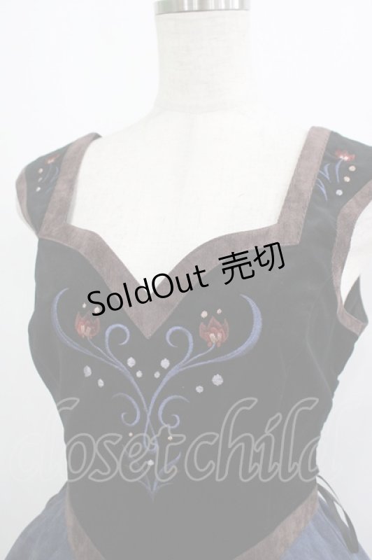 画像4: Secret Honey / スノーマウンテン ジャンパードレス(Frozen Anna ver.) Free ブラック/ネイビー H-25-09-06-007-CA-OP-NS-ZH (4)