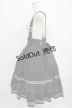 画像2: metamorphose / 【プラスサイズ】セーラー肩ひも付きスカート プラスサイズ ブラック H-25-09-06-009-ME-SK-NS-ZH