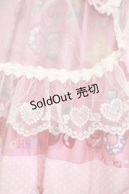 画像6: Angelic Pretty / Toy's Donut Diner エプロンドレスSet Free ピンク H-25-09-06-010-AP-OP-NS-ZH (6)