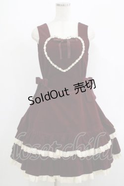 画像1: Cornet / 別珍ハートジャンパースカート Free パープル H-25-09-06-002-LO-OP-NS-ZH