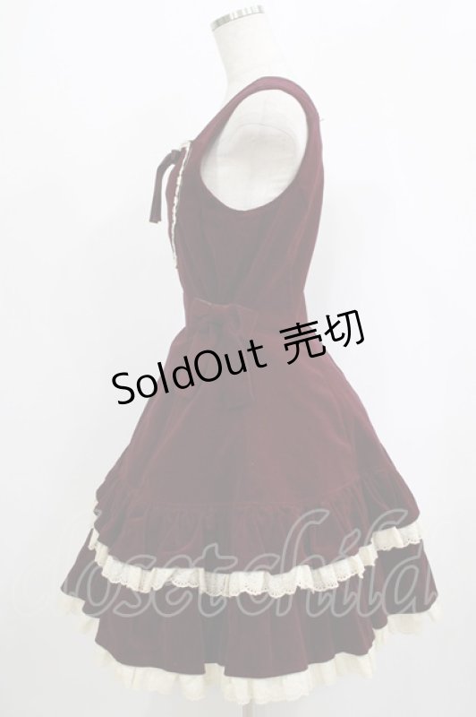 画像2: Cornet / 別珍ハートジャンパースカート Free パープル H-25-09-06-002-LO-OP-NS-ZH (2)