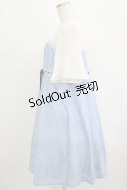 画像2: axes femme POETIQUE / ビスチェ風半袖ワンピース M サックス H-25-09-06-018-AX-OP-NS-ZH