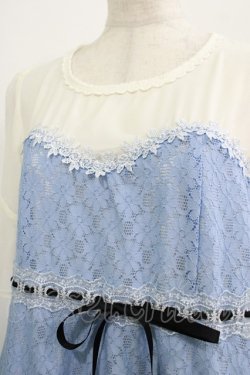 画像4: axes femme POETIQUE / ビスチェ風半袖ワンピース M サックス H-25-09-06-018-AX-OP-NS-ZH