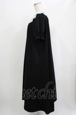 画像2: m petit by misako / レース襟カットワンピース L ブラック H-25-09-06-020-LO-OP-NS-ZH