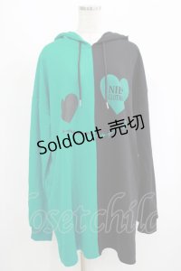 NieR Clothing / TWO-TONE LONG PARKA  ブラック×グリーン H-25-09-07-029-PU-TO-KB-ZH