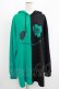 画像1: NieR Clothing / TWO-TONE LONG PARKA  ブラック×グリーン H-25-09-07-029-PU-TO-KB-ZH (1)