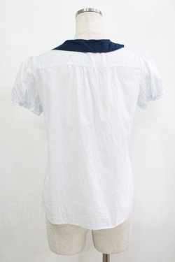 画像3: MILK / グッドガールブラウス  サックス×ネイビー H-25-09-07-034-ML-BL-KB-ZH