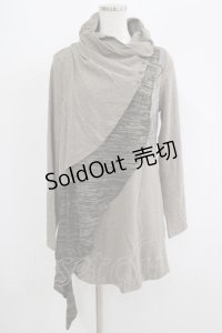 Ozz Croce / レイヤード風ハイネックトップス  グレージュ H-25-09-07-035-OO-TO-KB-ZH