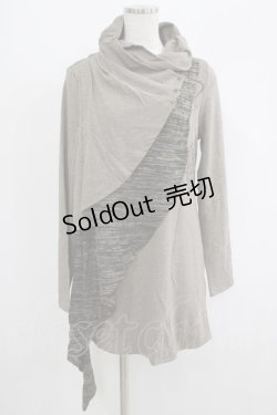 画像1: Ozz Croce / レイヤード風ハイネックトップス  グレージュ H-25-09-07-035-OO-TO-KB-ZH