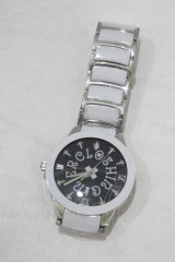 NieR Clothing / NieR ORIGINAL 腕時計  ホワイト×シルバー H-25-09-07-044-PU-ZA-KB-ZH