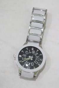NieR Clothing / NieR ORIGINAL 腕時計  ホワイト×シルバー H-25-09-07-044-PU-ZA-KB-ZH