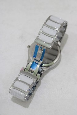 画像2: NieR Clothing / NieR ORIGINAL 腕時計  ホワイト×シルバー H-25-09-07-044-PU-ZA-KB-ZH