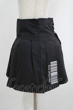 画像2: NieR Clothing / レースアッププリーツミニスカート  黒 H-25-09-07-010-PU-SK-KB-ZH
