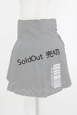画像2: NieR Clothing / レースアッププリーツミニスカート  黒 H-25-09-07-010-PU-SK-KB-ZH