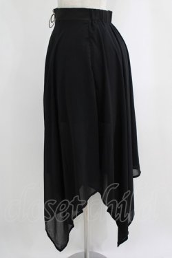 画像2: NieR Clothing / フロントZIPシアーレイヤード風スカート  黒 H-25-09-07-011-PU-SK-KB-ZH