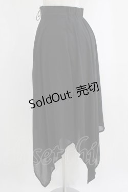 画像2: NieR Clothing / フロントZIPシアーレイヤード風スカート  黒 H-25-09-07-011-PU-SK-KB-ZH