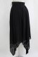 画像2: NieR Clothing / フロントZIPシアーレイヤード風スカート  黒 H-25-09-07-011-PU-SK-KB-ZH (2)