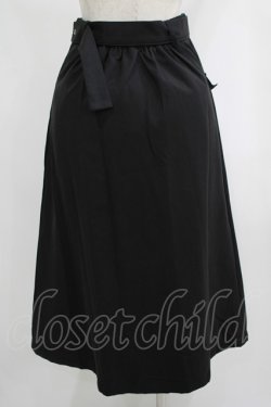 画像3: NieR Clothing / レイヤード風ベルト付スカート  ブラック H-25-09-07-012-PU-SK-KB-ZH