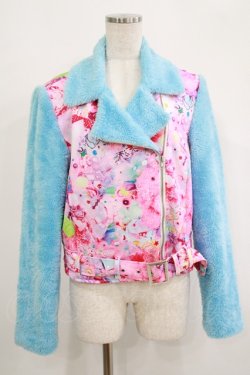 画像1: 6％DOKIDOKI / Girls Daydream Sherpa Biker Jacket   H-25-09-07-014-LO-JA-KB-ZH