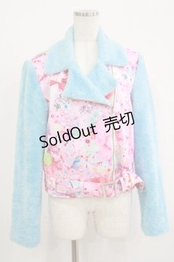 画像1: 6％DOKIDOKI / Girls Daydream Sherpa Biker Jacket   H-25-09-07-014-LO-JA-KB-ZH