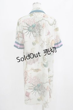 画像3: MILK / sea creaturesシャツワンピース  グリーン H-25-09-07-016-ML-OP-KB-ZH