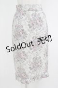 MILK / ルーズタイトスカート  ピンクフラワー H-25-09-07-018-ML-SK-KB-ZH