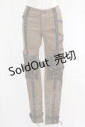 Ozz Croce / ベルトデザイン切替パンツ  茶 H-25-09-07-020-OO-PA-KB-ZH