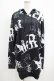 画像1: NieR Clothing / 総柄ZIPパーカー  黒 H-25-09-07-024-PU-TO-KB-ZH (1)