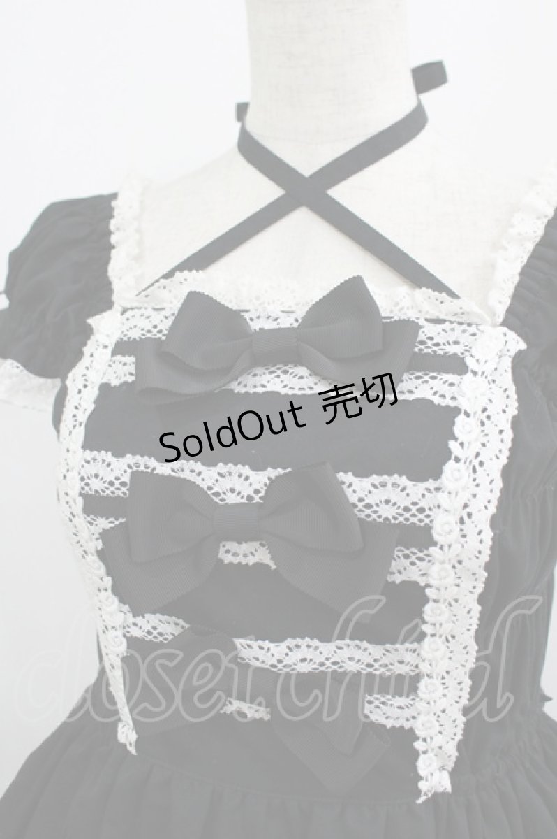 画像4: BABY,THE STARS SHINE BRIGHT / リボンミルキーシュガージャンパースカート Free ブラック/オフ白 H-25-09-08-002-BA-OP-NS-ZH (4)