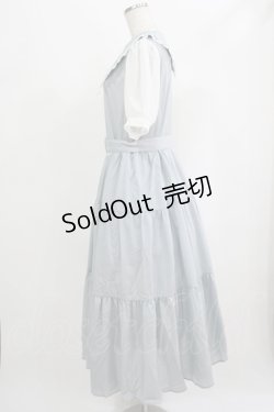 画像2: フェリシモ / 魔法部×fouatons 自分との約束 シロツメクサとリボンのワンピース L ブルーグレー H-25-09-08-026-LO-OP-NS-ZH