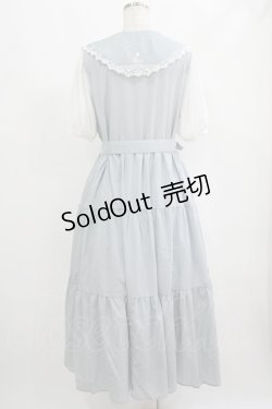 画像3: フェリシモ / 魔法部×fouatons 自分との約束 シロツメクサとリボンのワンピース L ブルーグレー H-25-09-08-026-LO-OP-NS-ZH
