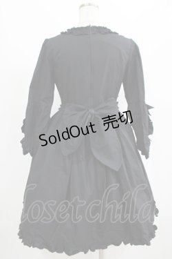 画像3: AND ROMEO / グログランリボンワンピース Free ブラック H-25-09-08-027-LO-OP-NS-ZH