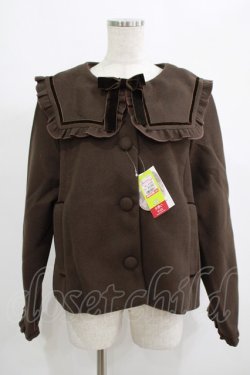 画像1: m petit by misako / AM*セーラーショートコート 4L ブラウン H-25-09-08-031-LO-CO-NS-ZH
