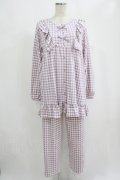 m petit by misako / ギンガムチェックパジャマ L ラベンダー H-25-09-08-034-LO-OP-NS-ZH