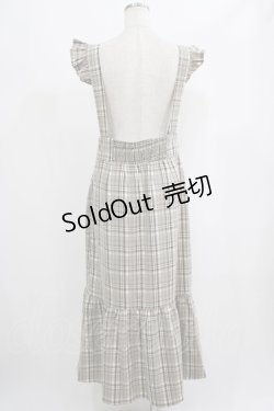 画像3: DearMyLoveRose / フリルサスペンダー付きマーメイドスカート LL ブラウンチェック H-25-09-08-035-EL-OP-NS-ZH