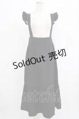 DearMyLoveRose / フリルサスペンダー付きマーメイドスカート LL ブラック H-25-09-08-036-EL-OP-NS-ZH