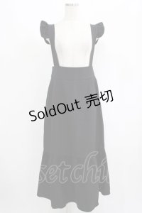 DearMyLoveRose / フリルサスペンダー付きマーメイドスカート LL ブラック H-25-09-08-036-EL-OP-NS-ZH