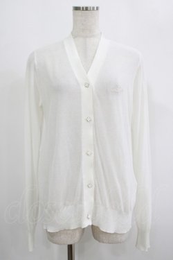 画像1: MARY QUANT / UVカットベーシックロゴ カーディガン M オフ H-25-09-08-045-PU-TO-NS-ZH