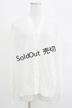 画像1: MARY QUANT / UVカットベーシックロゴ カーディガン M オフ H-25-09-08-045-PU-TO-NS-ZH